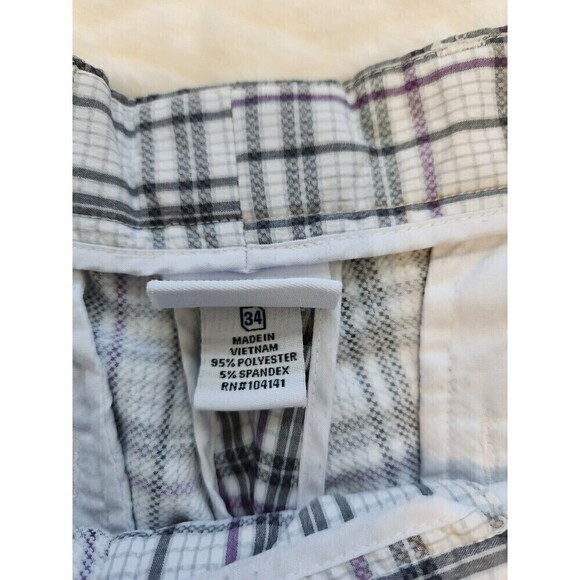 Slazenger Mens Golf Shorts Plaid EUC Sz 34 - Picture 4 of 7